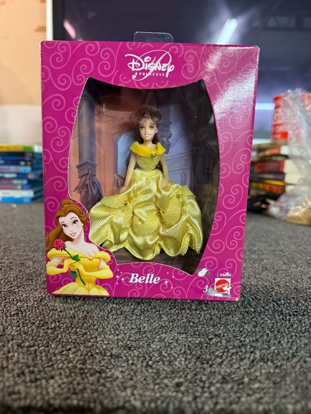 Mattel Disney Princess Belle Mini Doll 2002 Yellow Dress